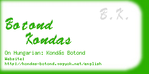 botond kondas business card