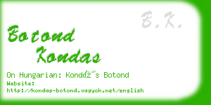 botond kondas business card